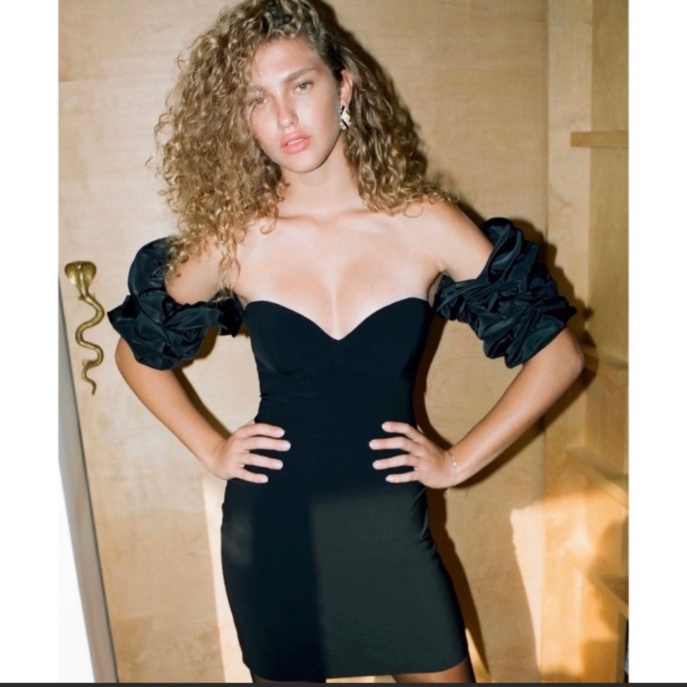 Ronny Kobo Gioia Dress in Black Size Small